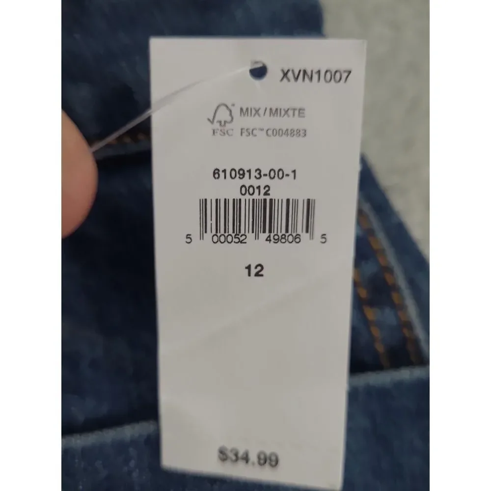 Old NAVY High-Waisted Utility Pocket‎ Jean Skirt for Women Sz 12 Blue